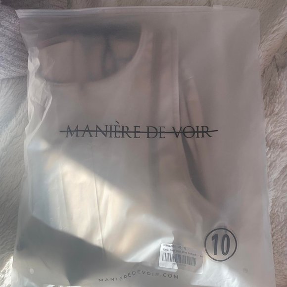 Maniere de voir racer neck high shine bodysuit - Beige size 8-10 - Picture 4 of 4